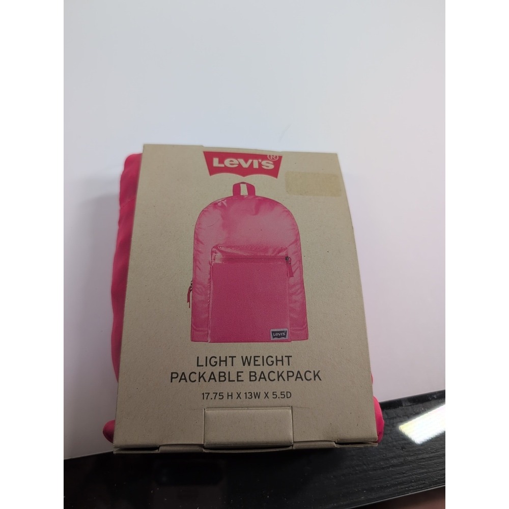 Levi's Packable Backpack Pink Brand New Never Opened